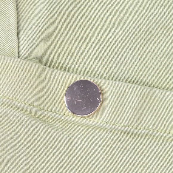 NWT Soft Surroundings Mara Vista Eyelet Crop Pants Tarragon Green Size M 10/12 - Picture 10 of 10